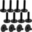 12 Fundas Platillo Mangas Largas/Medias/Cortas 0.315pulg Negro