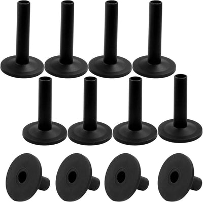 12 Fundas Platillo Mangas Largas/Medias/Cortas 0.315pulg Negro