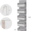 Organiz. bohemio para puerta con borlas 5 bolsillos gris