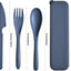 Set 2 Utensilios viaje paja trigo reutilizables