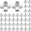40 Accesorios PVC Codo 4 Vías 3/4" Conector Blanco