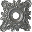 Medallón techo Crawley 18x18pulg color plata