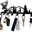 Soporte llaves colgante pared 7 ganchos metal