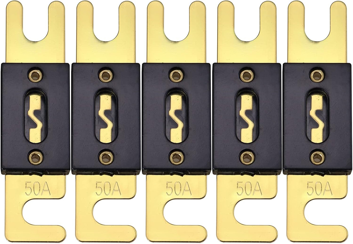 Fusible ANL 50A chapado oro para inversores y audio coche set 5