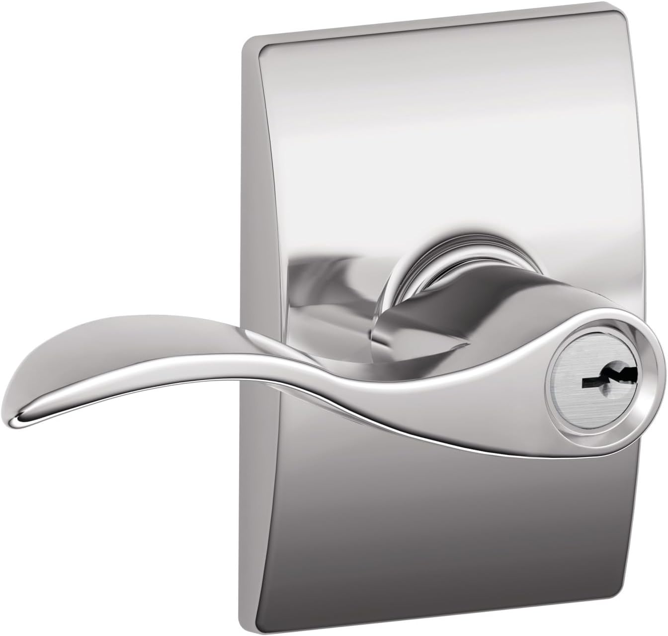 Manija con cerradura llave moldura Century cromo F51A