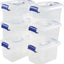 6 Pack Contenedores Plástico 5qt con Tapa y Pestillo