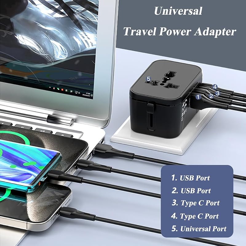 Adaptador corriente universal PD 20W 2 puertos USB A y C