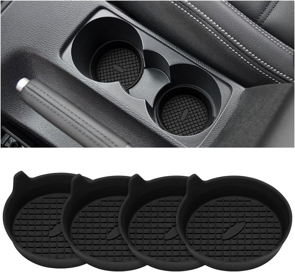4 Pzas Posavasos Auto Silicona Antiderrap
