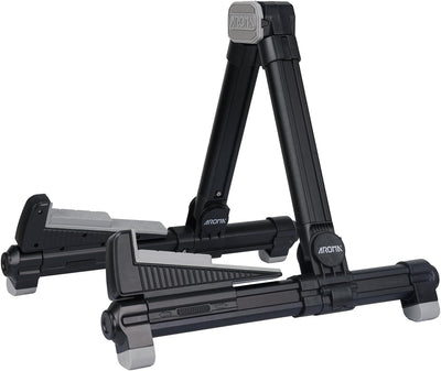 Soporte guitarra plegable aluminio ajustable negro