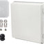 Caja eléctrica IP67 con placa montaje acero inox cubierta gris