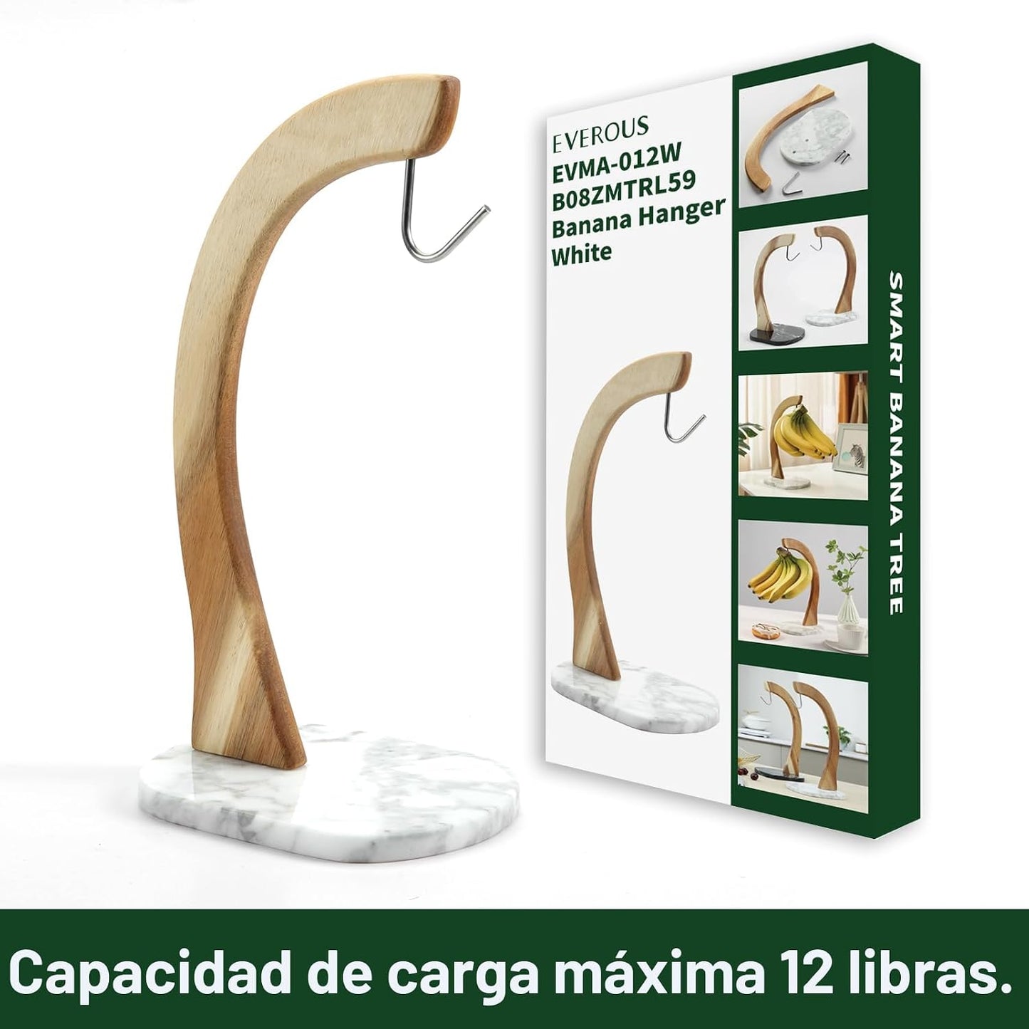 Soporte banana moderno con base mármol antiderrap