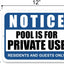 Aviso Pool para residentes privados HDG-1432