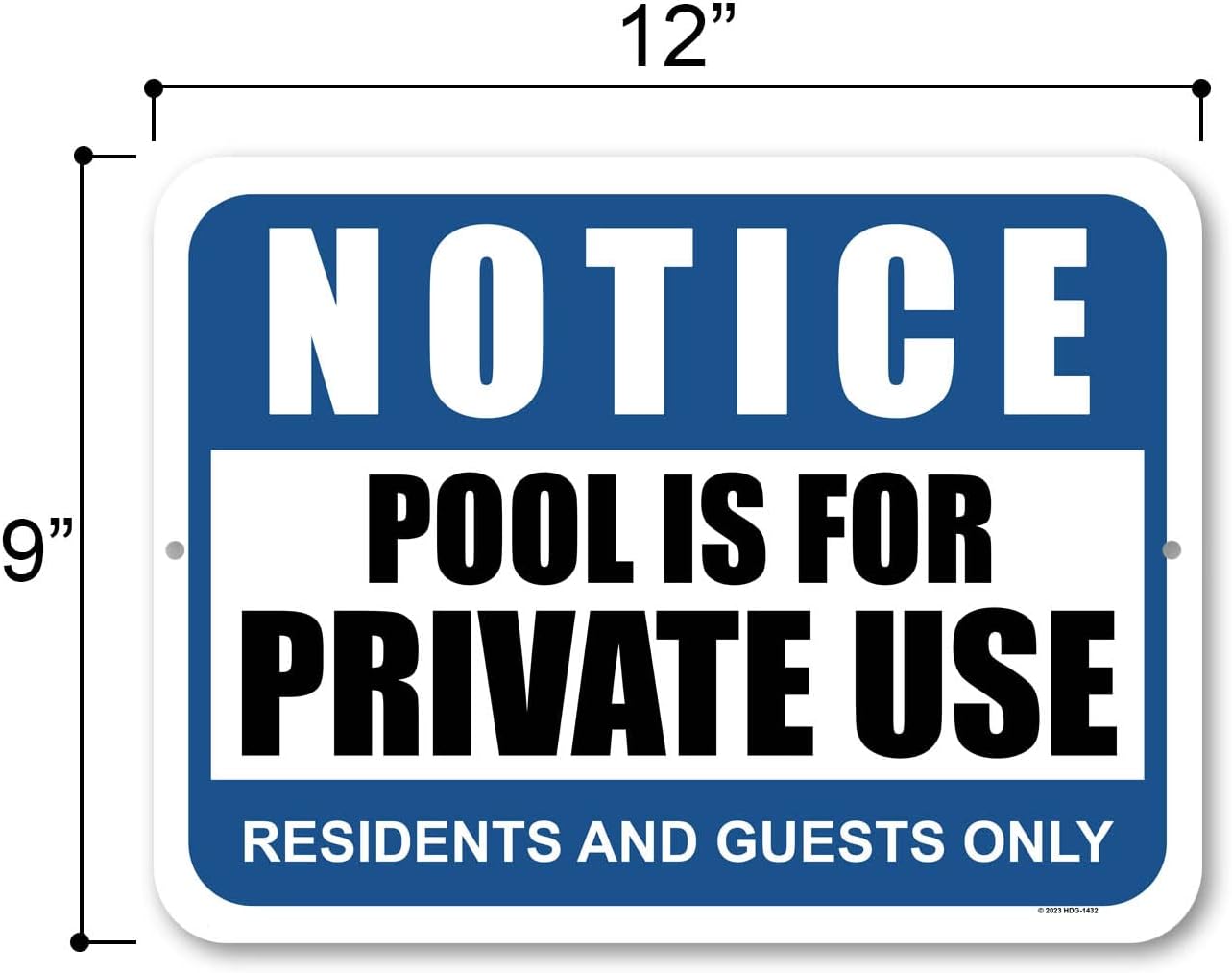 Aviso Pool para residentes privados HDG-1432
