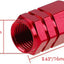 Tapones vástago válvula neumático aluminio anodizado universal rojo