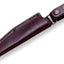 Cuchillo campamento hoja fija N695 mango olivo funda marrón