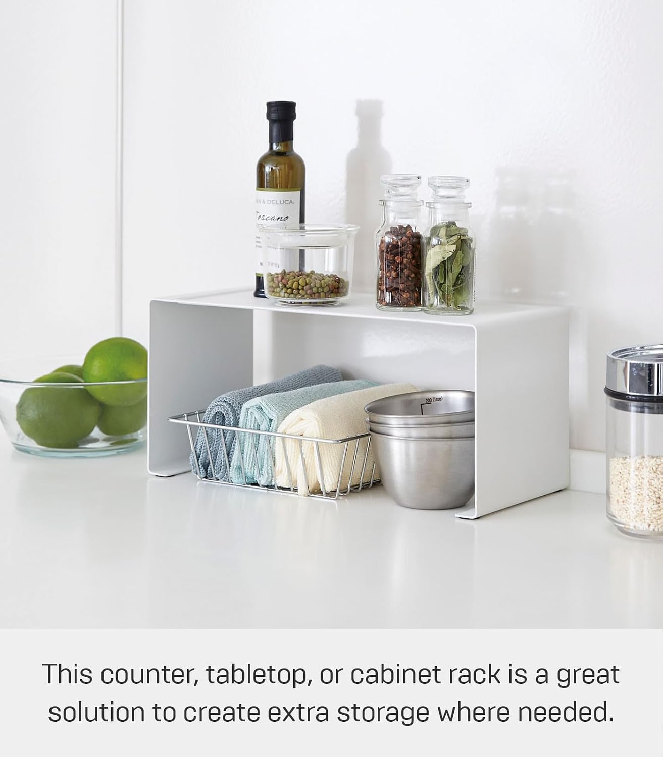 Estante cocina apilable acero para almacenamiento