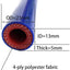 Manguera silicona reforzada 13mm x 3.05m azul