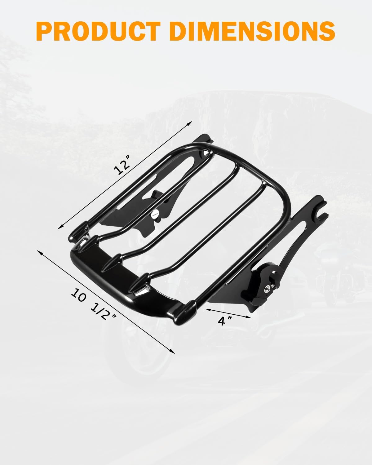 Soporte portabultos desmontable 2 plazas negro comp Harley