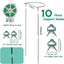 Estacas soporte plantas 32pulg pack 10 metal anillo clip