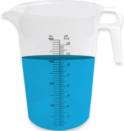 Medidor plástico 128oz 4000ml para aceite químicos piscina