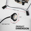 50 Luces Ámbar 3/4" Conector 2 Pines Plug and Play