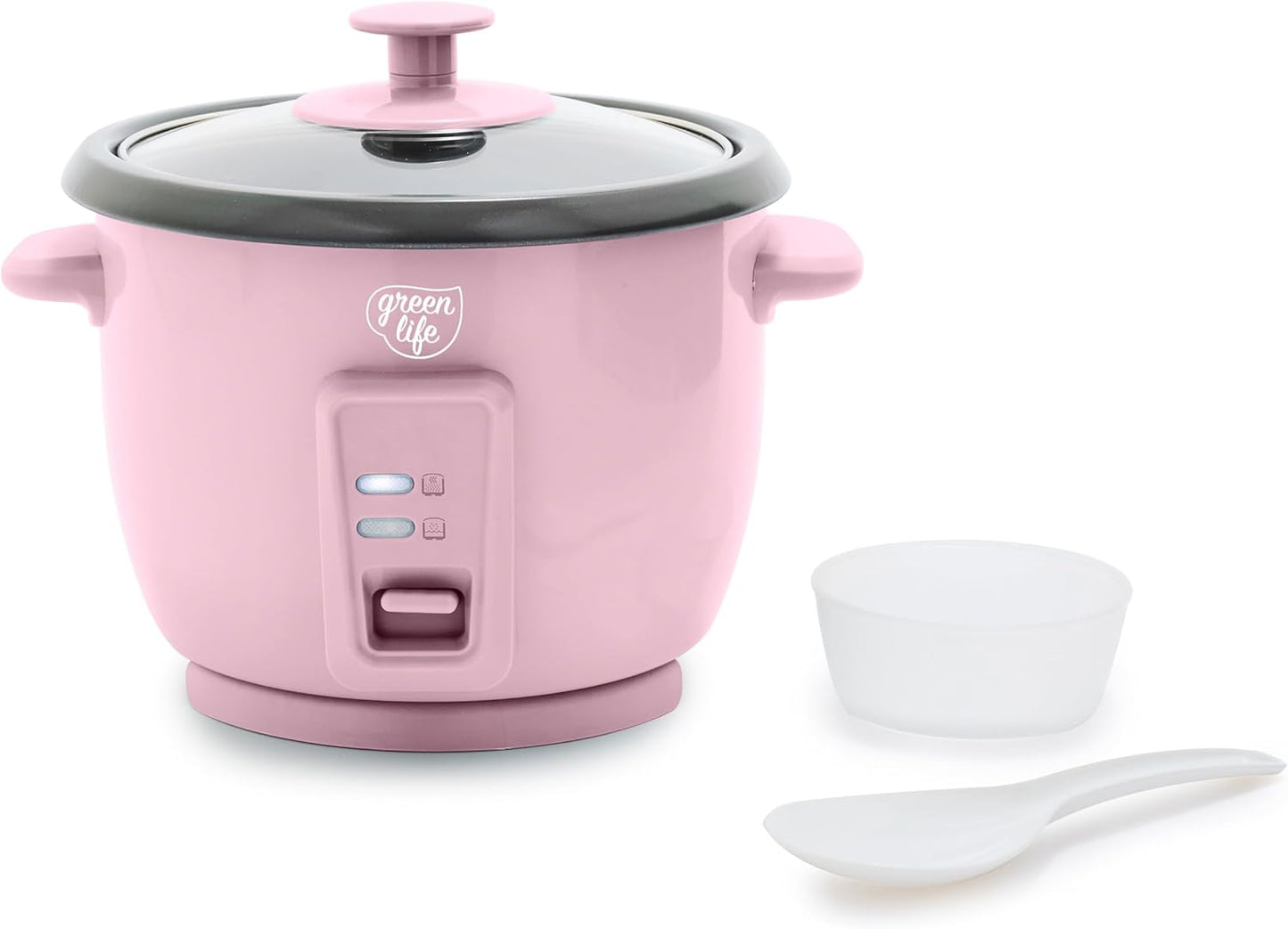 Olla arrocera antiadherente cerámica 3-6 tazas compacta rosa