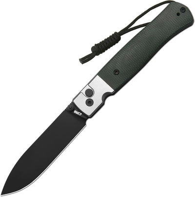 Cuchillo EDC acero AR-RPM9 mango micarta 3.54pulg verde
