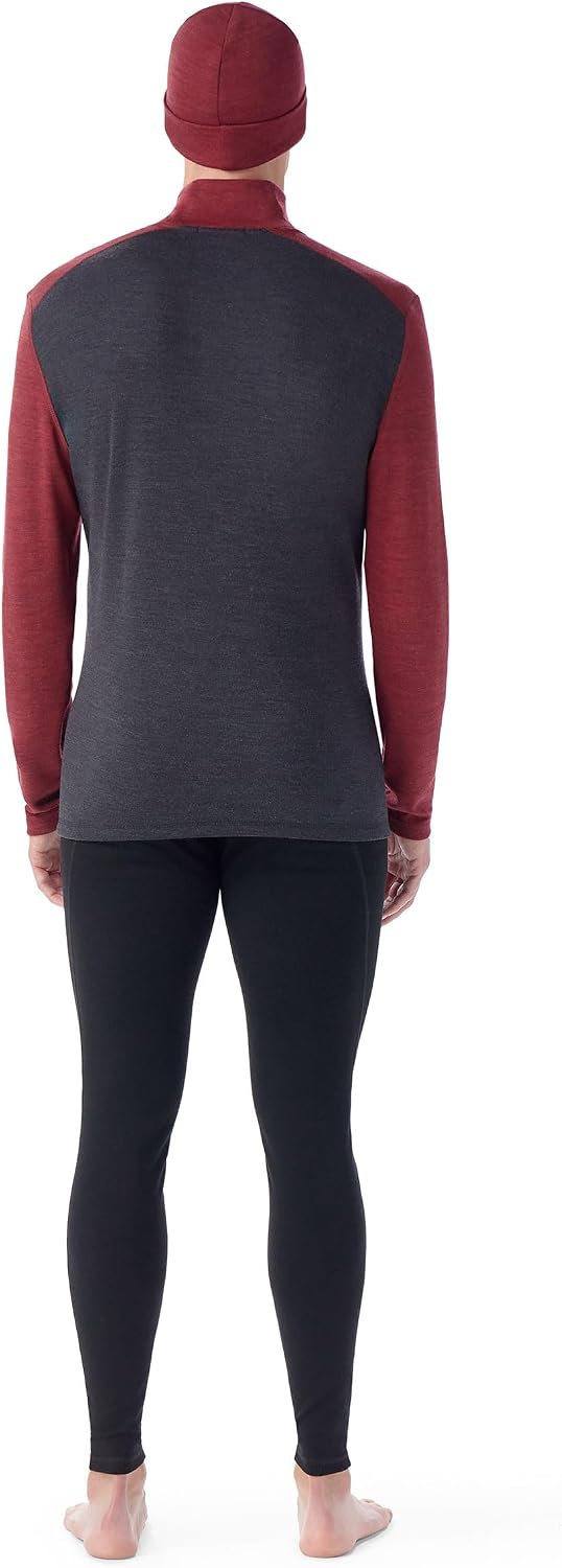 Capa base térmica merino clásica para hombre con cremallera