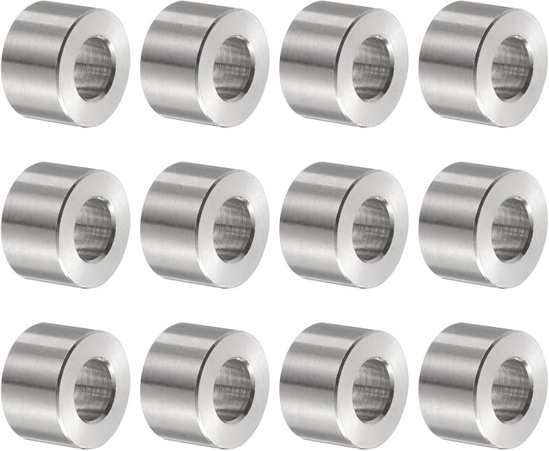 12 Pzas Espaciador Acero Inox 8.2x16x10mm Redondo
