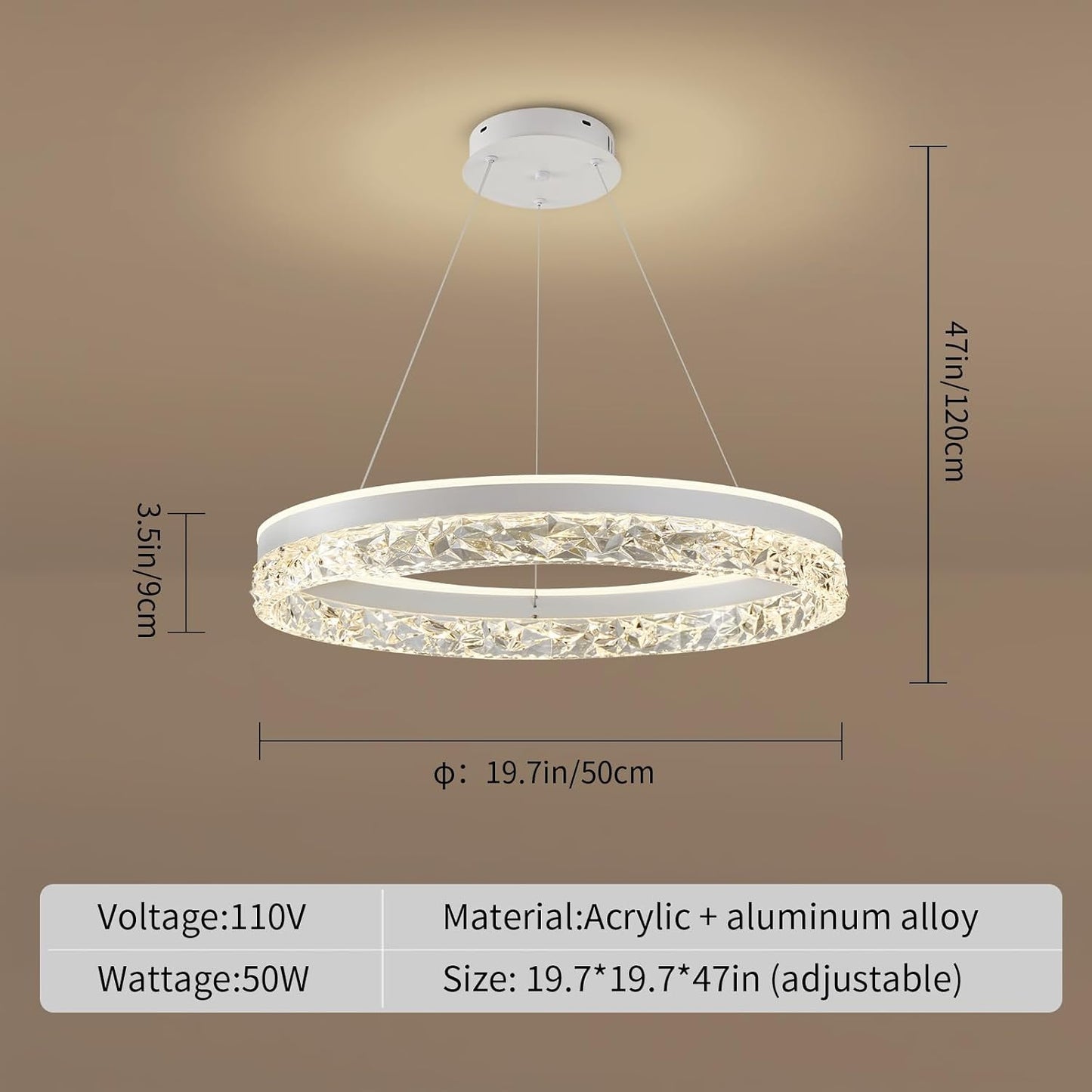 Lámpara colgante LED 3000-6000 K cocina comedor sala