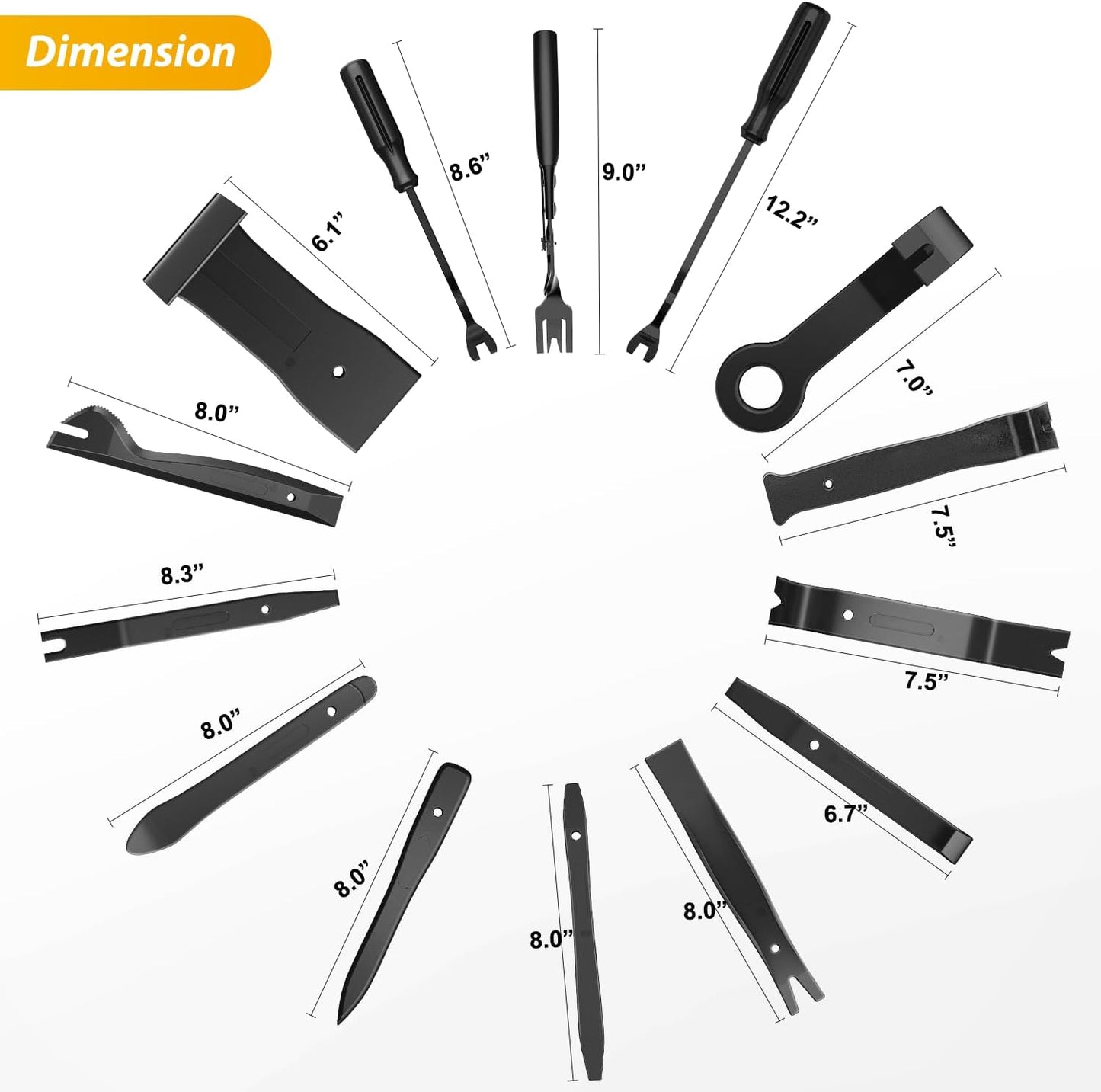 Set 200 Pzas herramienta retiro molduras clips parachoques