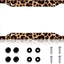 Marco placa matrícula leopardo acero inox impermeable