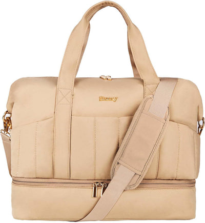 Bolsa viaje grande lona mujer con compartimento zapatos