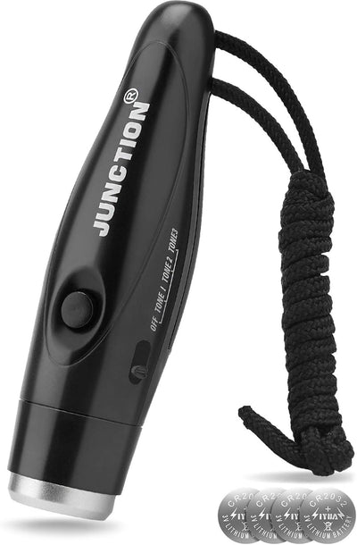 Silbato electrónico con 3 sonidos ajustables y cordón para árbitros