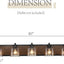 Luces de tocador rústicas de 5 luces marrón sobre espejo