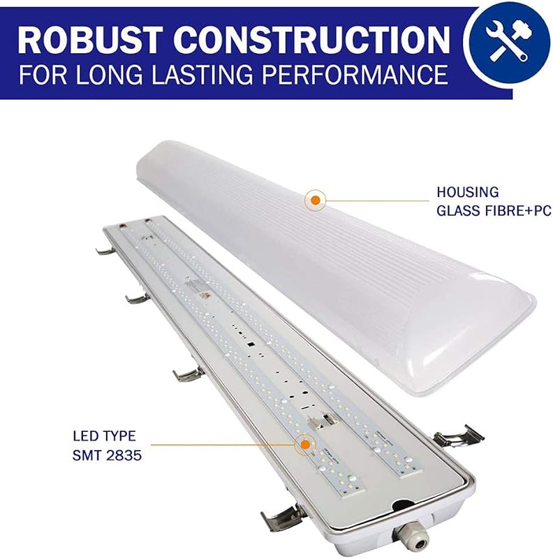 Lámpara LED a prueba de vapor 4ft 48W luz blanca brillante