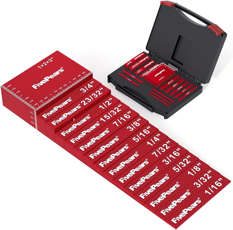 Set 15 bloques aluminio para sierra mesa medición precisa