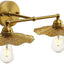 Aplique pared doble metal dorado estilo industrial
