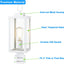 Luz poste exterior impermeable aluminio vidrio E26 pack 2