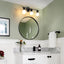 Accesorios iluminación baño 23.3pulg negro mate vidrio