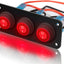 Panel interruptor basculante 3 posiciones led rojo impermeable