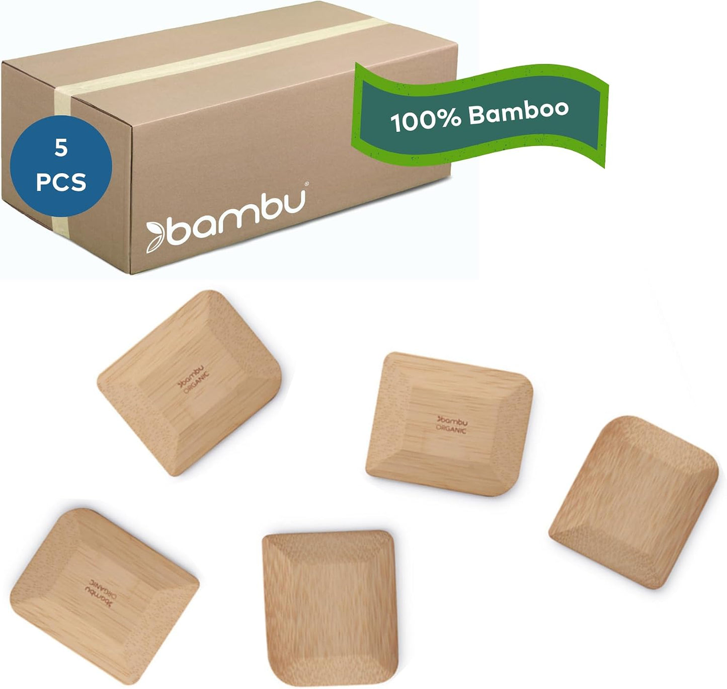 Raspadores bambú 5 pzas 2.75pulg biodegradables para sartenes