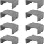 8 Pzas Bolsillos Estaca Soldar Acero 2x4" Remolque