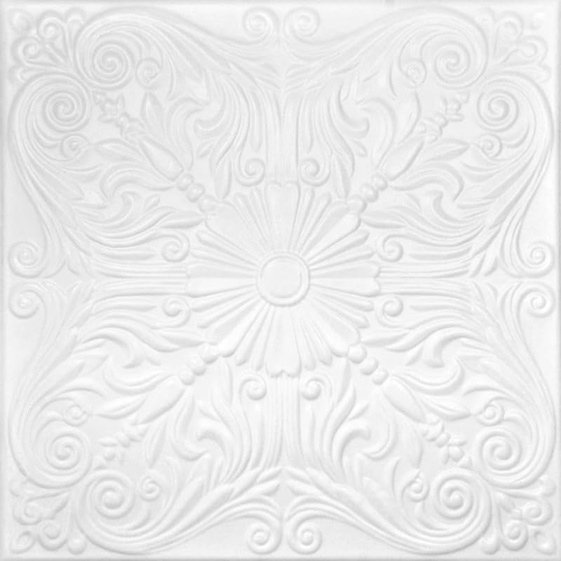 Azulejo techo espuma plateada 256pies2 96 pzas blanco