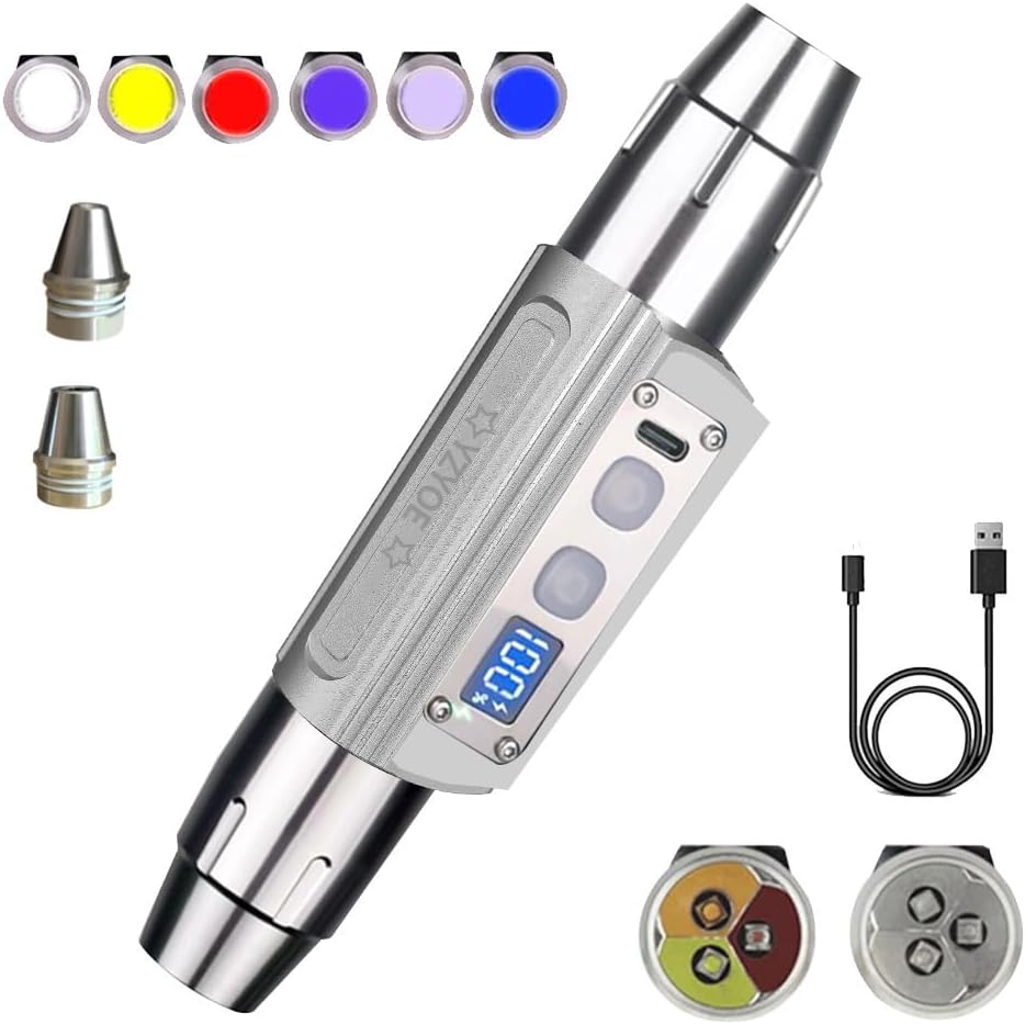 Linterna luz fuerte 6 en 1 con luz UV 365nm y LED 395nm