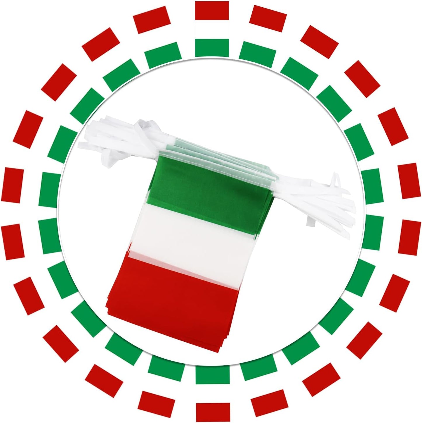 Banderín cuerda Italia 38 pzas 42ft para decoración fiesta
