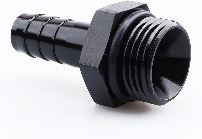10 Adaptadores lengüeta 3/8" manguera aluminio negro