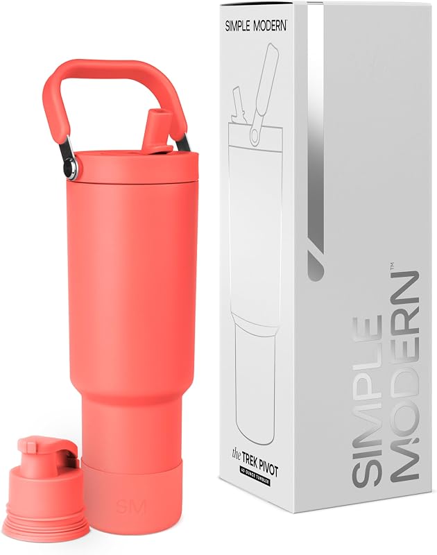 Termo acero inox 40oz con pajilla abatible asa funda