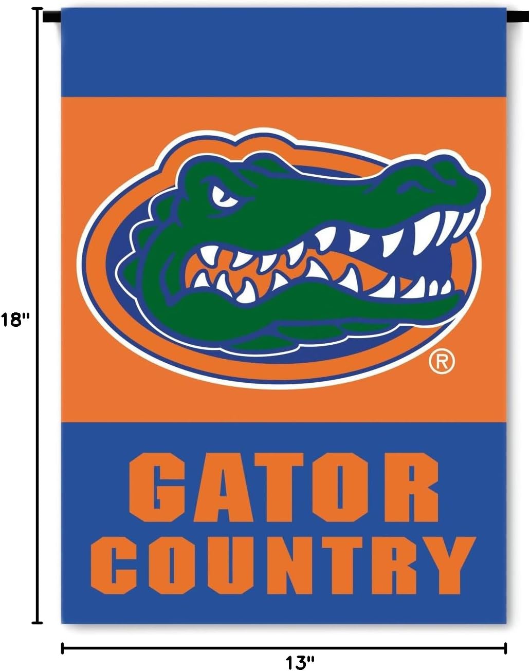 Bandera jardín 2 lados Florida Gators con poste plástico