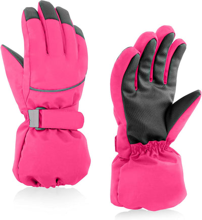 Guantes invierno niños niñas esquí impermeables forro polar